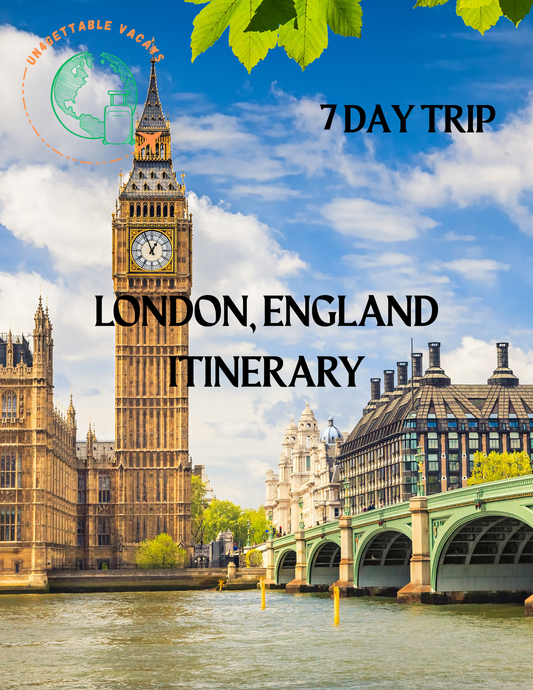 London England Travel Itinerary