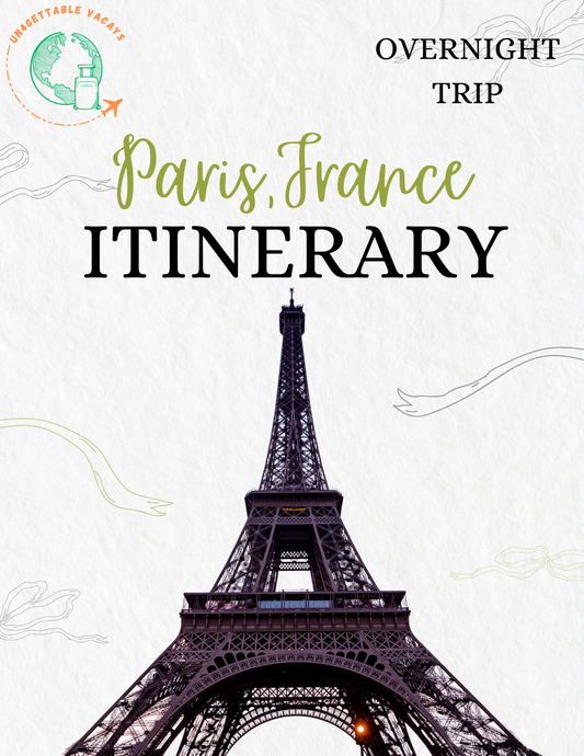 Paris France Travel Itinerary